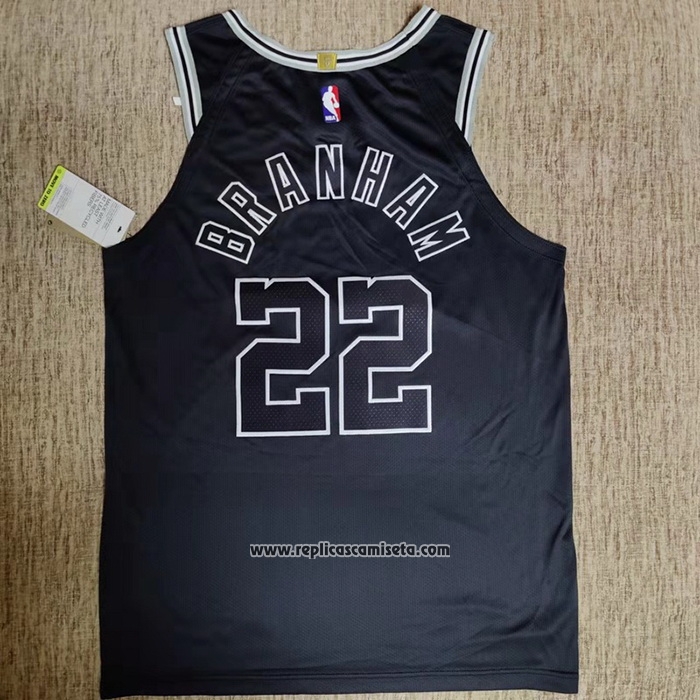 Camiseta San Antonio Spurs Malaki Branham #22 Classic Autentico 2022-23 Negro